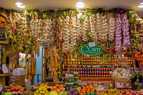Shopping at Mercato Central in Florence, Italy
