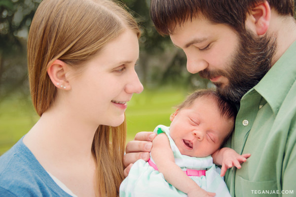 Easter Family Portraits outdoors with newborn by Tegan Jae